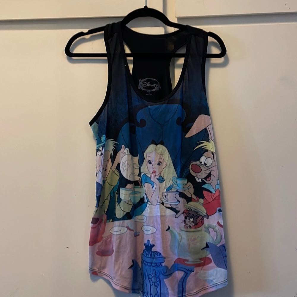 Disney Hot Topic Alice in Wonderland Graphic Tank Top Womens Large
